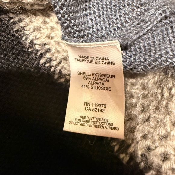 Helmut Lang Gray and Navy Alpaca Silk Blend Sweater - Picture 4 of 4